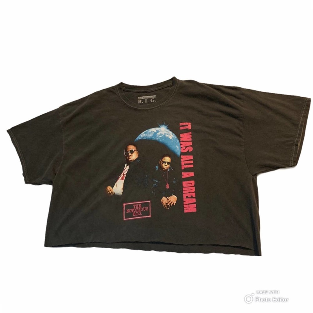 NWOT Biggie It Was All A Dream Boxy Oversized Tee - Picture 2 of 4